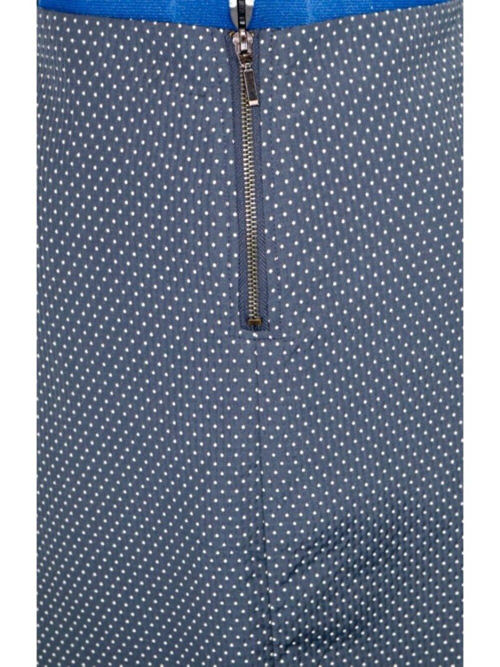 Quiet Luxury Kenar Skirt Women 6 Navy White Polka Dot Old Money Tailored Fit VTG - Picture 3 of 7